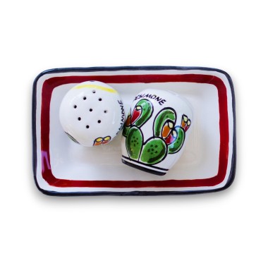 Set Sale e Pepe Fichi d'India ceramiche siciliane de simone Set Sale e Pepe Fichi d'India ceramiche siciliane de simone